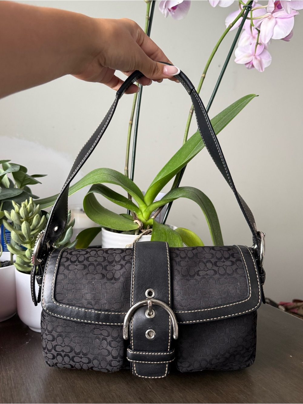Vintage Coach Signature Soho Flap Bag